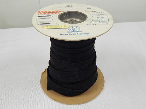 LOT OF 200 FT SANTA FE TEXTILES M47053-9 BRAIDED NYLON SLEEVING-7/8 IN BLACK T86352