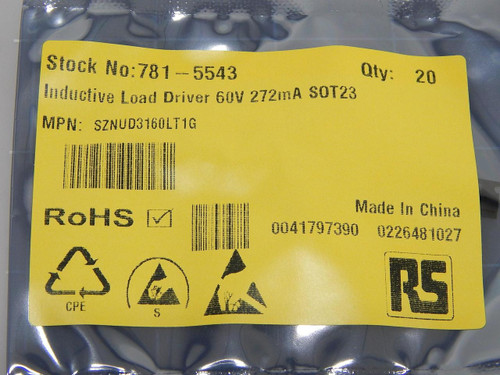 LOT OF 31 LOT OF 20 ON SEMICONDUCTOR SZNUD3160LT1G GATE DRIVERS MI INDSTR LOAD DRVR T88334