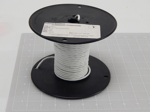 LOT OF 20 FT DEFENSE SUPPLIERS OF ELECTRONIC COMPONENTS M27500-22SM4N23 MIL SPEC CABLE 4 CONDUCTOR SINGLE EXTRUDED WHTE SINGLE NPC ROUND 200 C 600 V T87430