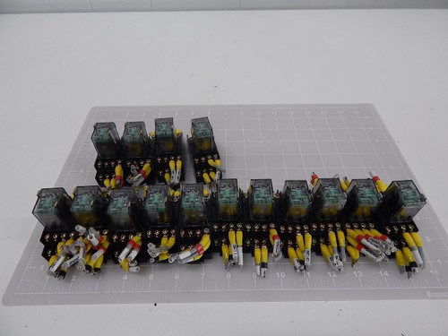 Lot of 15 Fuji Electric TP514X2, HH54PW-FL Relays W/ Sockets T89400 For Sale