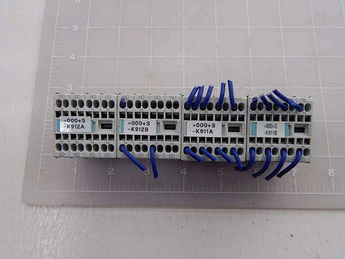 LOT OF 4 SIEMENS 3RH1911-2FA40 AUXILIARY CONTACT T90008