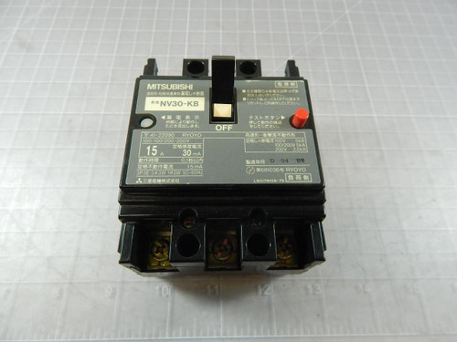 Mitsubishi NV30-KB 15 Amp Circuit Breaker T97613 For Sale