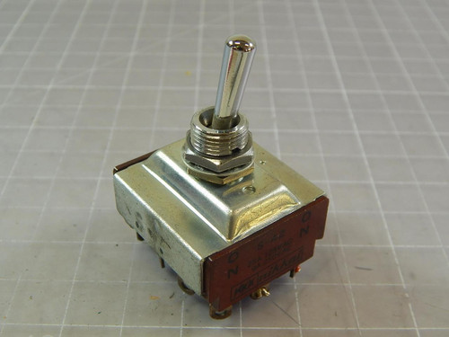 Lot of 5 Nikkai S-42 Toggle Switches 4PDT ON-NONE-ON 25 A 125 VAC 9 A 250 VAC T98873 For Sale