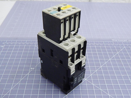 Siemens 3ZX1012-0RT02-1AA1, 3RH1921-1HA31 Contactor w/ Auxillary Contact Block T100399 For Sale