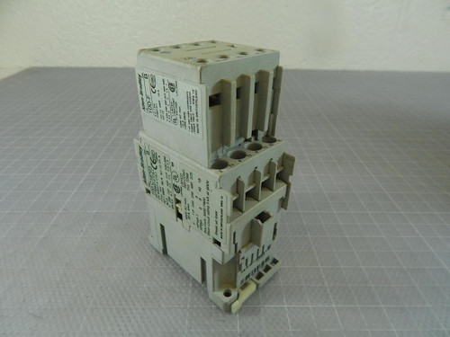 Allen Bradley 100-C16*01, 100-F Ser B Contactor w/ Auxillary Contact Block T100518 For Sale