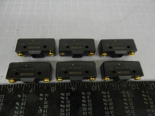 Lot of 6 Micro Switch WA-2R-A2 Basic / Snap Action Switches 20 A 250 Vac SPNO Prem LRG BASIC SWCH T102938 For Sale