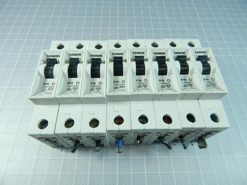 Lot of 10 Siemens 5 SX21 Circuit Breakers T105169 For Sale