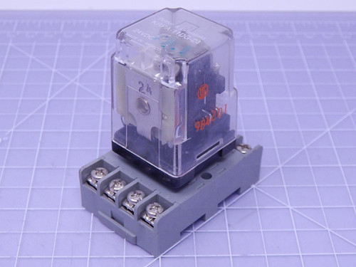 Lot of 3 Potter & Brumfield KRPA-11DG-24 Relays w/ Bases T111123 For Sale