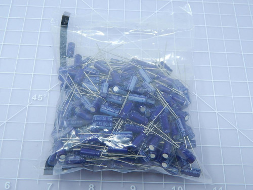 Lot of 200 Panasonic ECA-1CM101, PRO-70252 Aluminum Electrolytic Capacitors - Leaded 100 uF 16 V T107390 For Sale