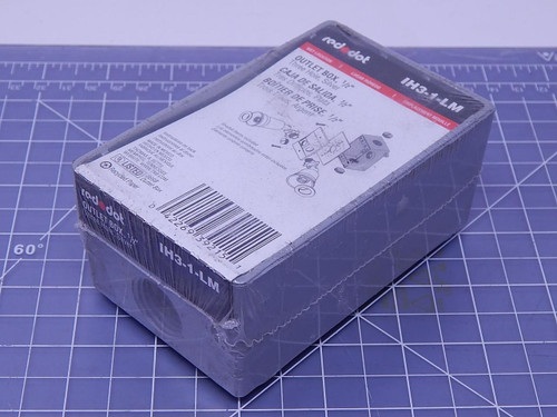 Red Dot IH3-1-LM Outlet Box Silver Gang WP Box W/ 3 1/2"" Holes T108384 For Sale