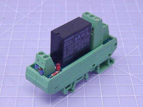 Omron G2R-24 Relay w/ Phoenix Contact UMK-SE 11,25-1 Terminal Block T117545 For Sale