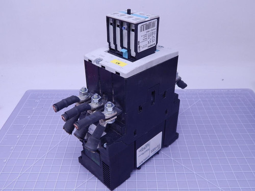 Siemens 3RT1446-1BB40 Contactor, AC-1 140 A/400V DC24, 3-Pole with snap front auxillary contact 3RG1921-1HA22 T121309 For Sale
