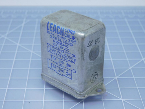 Lot of 2 Leach MS25323-D2 Electromagnetic Relay 28 VDC T121336 For Sale