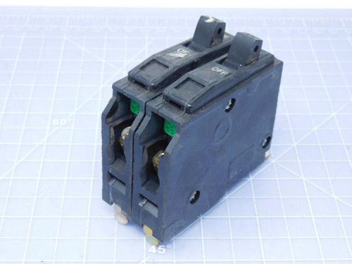 Lot of 2 Square D Q0B Circuit Breakers 1 Pole 120/240 VAC T120887 For Sale
