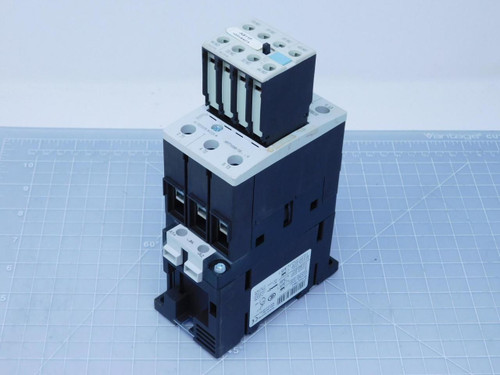 Siemens 3RT1036-1BB44    Contactor 60 A 690 V w/ L0120119 Auxiliary Contact For Sale
