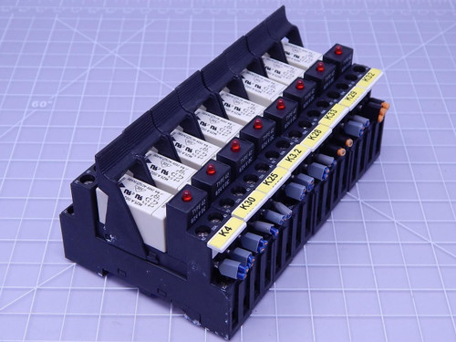 Lot of 8 Carlo Gavazzi M25 A 002 024 8    Relays w/ ZD 50 Sockets 12 A 300 VAC For Sale