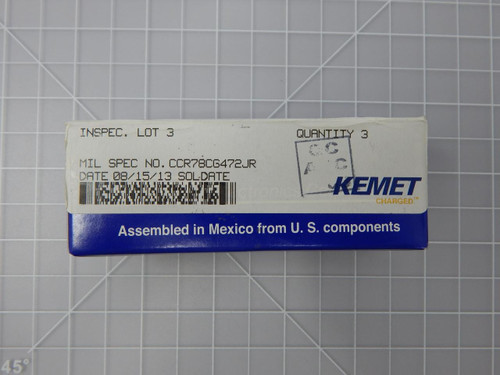 Lot of 2 Kemet C202G472J1G5CR    
Multilayer Ceramic Capacitors MLCC - Leaded 4700PF 100V 5% For Sale