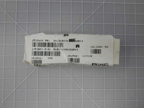 Lot of 69 Vishay RLR07C1801GSB14    RES 1.8K OHM 2% 1/4W AXIAL	 For Sale