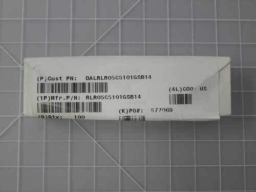 Lot of 25 Vishay RLR05C5101GSB14    RES 5.1K OHM 2% 1/8W AXIAL	 For Sale