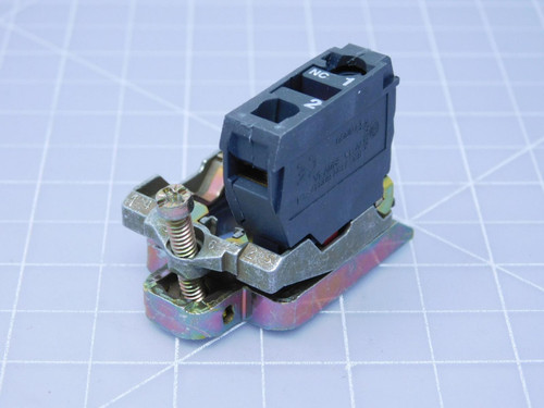 Lot of 2 Telemecanique ZB4 BZ102    Single Contact Block w/ Body / Fixing Collar For Sale