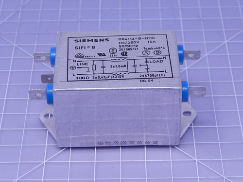 Siemens B84112-B-B110    SiFi B 10 Amp Line Filter For Sale