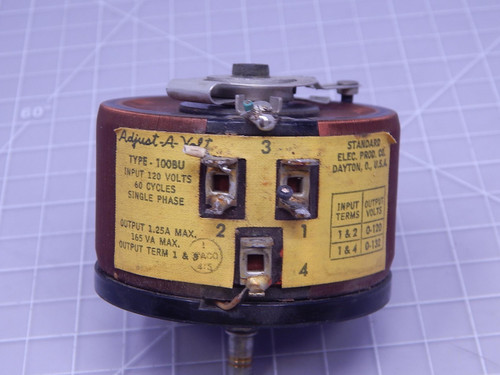 Standard Elec. Type-100BU    Adjust A Volt Variac For Sale