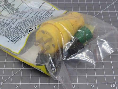 Woodhead 14W33  Plug-Watertite Nema 5-20 125V-Yellow Advanced Material Extreme Performance Tridrive For Sale