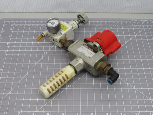 SMC VHS40-04  Filter Regulator Modular w/ Residual Pressure Relief Valve For Sale