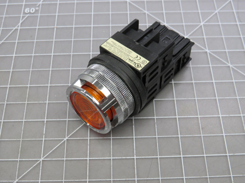 Maruyasu  A30FAG2410 LE  Illuminated Amber Pushbutton Switch For Sale