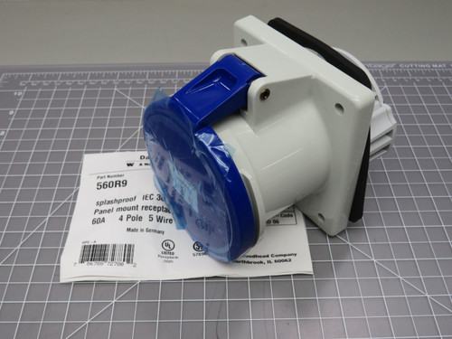 Woodhead 560R9  Receptacle 60A 120/208V 4 Pole 5 Wire Plug For Sale Woodhead 560R9  Receptacle 60A 120/208V 4 Pole 5 Wire Plug For Sale