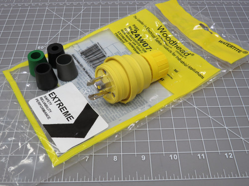 Woodhead 24W07-P  Plug Locking Blade Industrial Grade Wetguard For Sale Woodhead 24W07-P  Plug Locking Blade Industrial Grade Wetguard For Sale