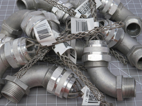 Lot of 10 Woodhead 1300970214 36347 Deluxe Cord Grip Strain Relief 3/4In NPT 90-Degree Angle Male Cable For Sale Lot of 10 Woodhead 1300970214 36347 Deluxe Cord Grip Strain Relief 3/4In NPT 90-Degree Angle Male Cable For Sale