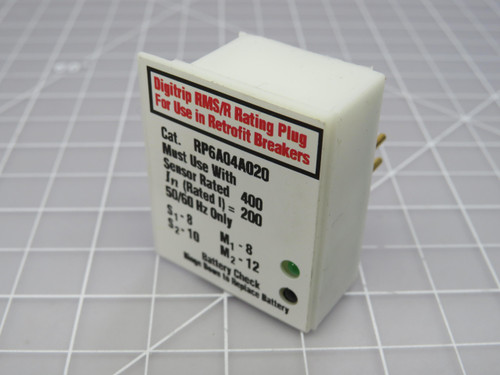 EATON RP6A04A020 DIGITRIP RMS/R RETRO RATING PLUG T167967 EATON RP6A04A020 DIGITRIP RMS/R RETRO RATING PLUG T167967