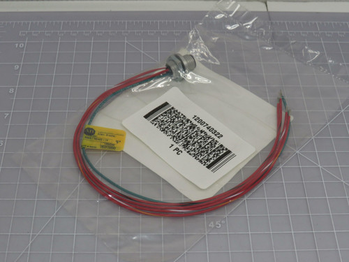 Lot of 20 Allen-Bradley 888R-M5AE2-1F Series B  Receptacle 5 Pin AC Micro Male Straight 1/4In-18NPT 18 AWG 1Ft LG For Sale