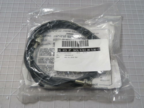 Amphenol 495-04-CBCB-060  Cord Patch  6ft Coaxial RG-58/U BNC To BNC For Sale