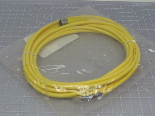 Lot of 6 Brad Connectivity 1200650478 805000A09M0408 Micro-Change Assemblies 5-Pole Female Straight  4M 22/5 AWG PVC Cord For Sale