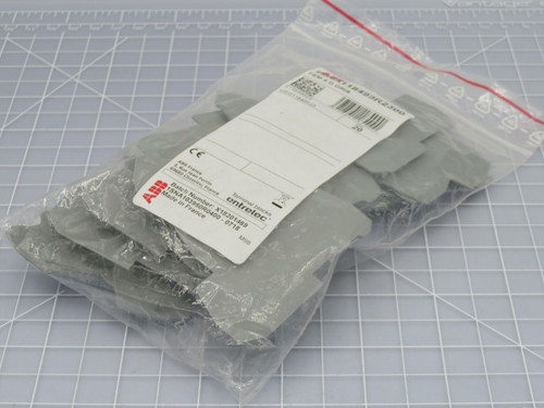 Lot of 20 ABB 1SNA118499R2300 X18201469 FEM 6 D Gris Terminal Block End Section  For Sale