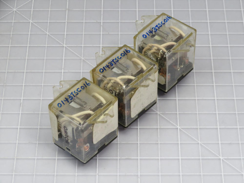 Lot of 3 Omron  LY3F-UA-DC 110  Relay  For Sale