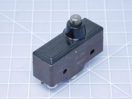 Micro Switch BA-2SBT BA Series Premium Large Basic Switch, Single Pole Double Throw Circuitry, 20 A at 250 Vac, High Overtravel Plunger Actuator,Silver Contacts, Screw Termination T124201 For Sale