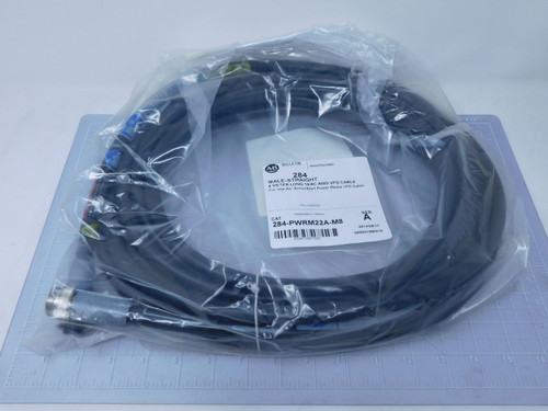 Allen-Bradley 284-PWRM22A-M8    284 Male Straight 8 Meter Long 16/4C AWG VFD Cable For Sale