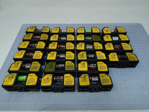 Lot of 22 Buss R25030-1PR  Fuse Holder w/ Fuses For Sale