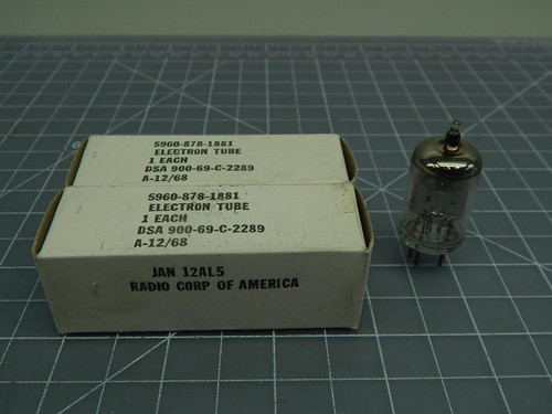 Lot of 2 Radio Corp of America JAN 12AL5  Electron Tube 5960-878-1881 For Sale