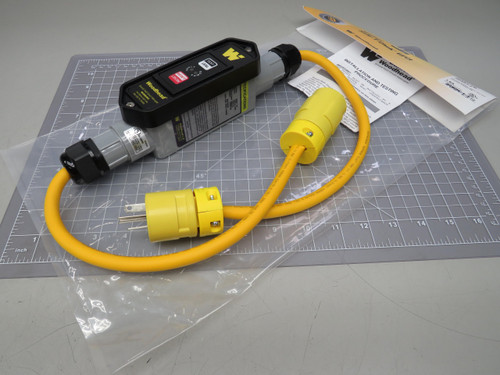 Woodhead 1301530113 20051-1M Super-Safeway In-Line Industrial GFCI Portable Single Phase 1433 Plug 1533 Receptacle For Sale