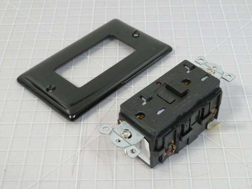 Hubbell GFTR20BK 5-20R  Class A Led GFCI Commercial Led  Tamper & Weather Resistant 20A 125V Black  For Sale