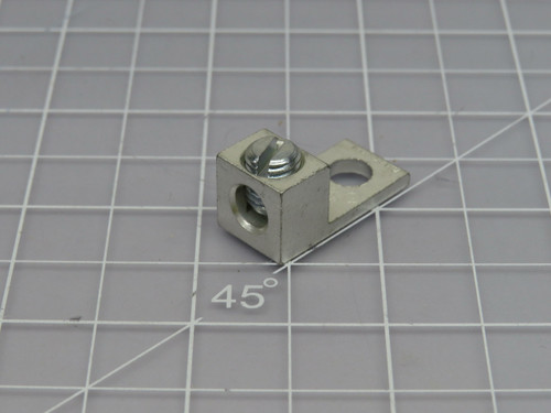 Lot of 100 Burndy KA6U  Dual Rated Universal Terminal Lug 14 - 6 AWG Stranded Aluminum/Copper Conductor 1/4 in Stud 1 Bolt Holes  For Sale