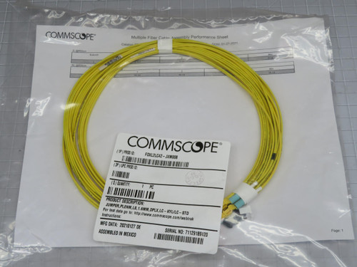Commscope FDXL2LC42-JXM008  Jumper Plenum LS 1.6MM DPLX LC-KYL/LC-STD  For Sale