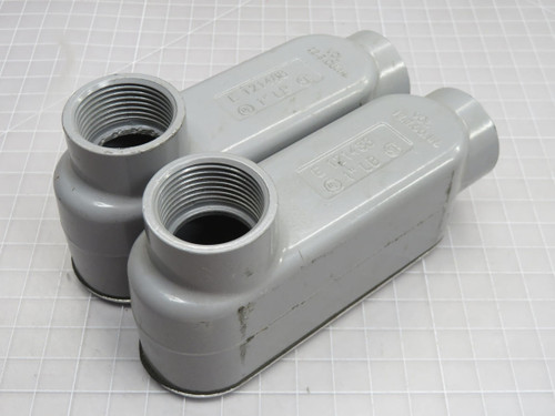 Lot of 2 Crouse-Hinds  E121488   Conduit Outlet Body   For Sale