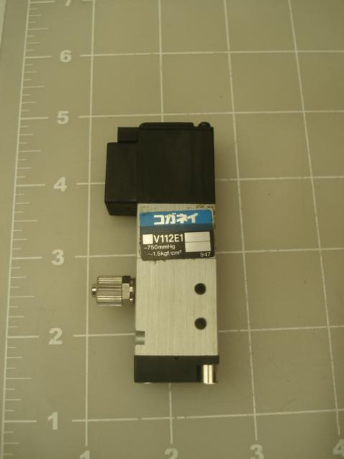 KOGANEI V112E1 SOLENOID VACUUM VALVE SQUARE TYPE V112 SERIES T13443