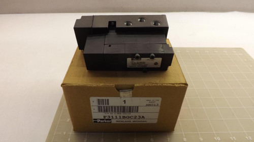 PARKER F3111BGC23A HYDRAULIC VALVE 1/8SS 2 POS 120/60 T23068