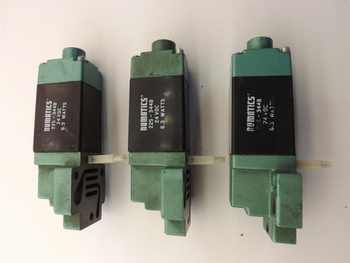 LOT OF 3 NUMATICS 225-344B SOLENOID VALVE T36318